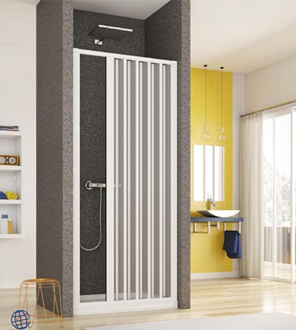 Box porta porta doccia a soffietto cm.110, apertura laterale